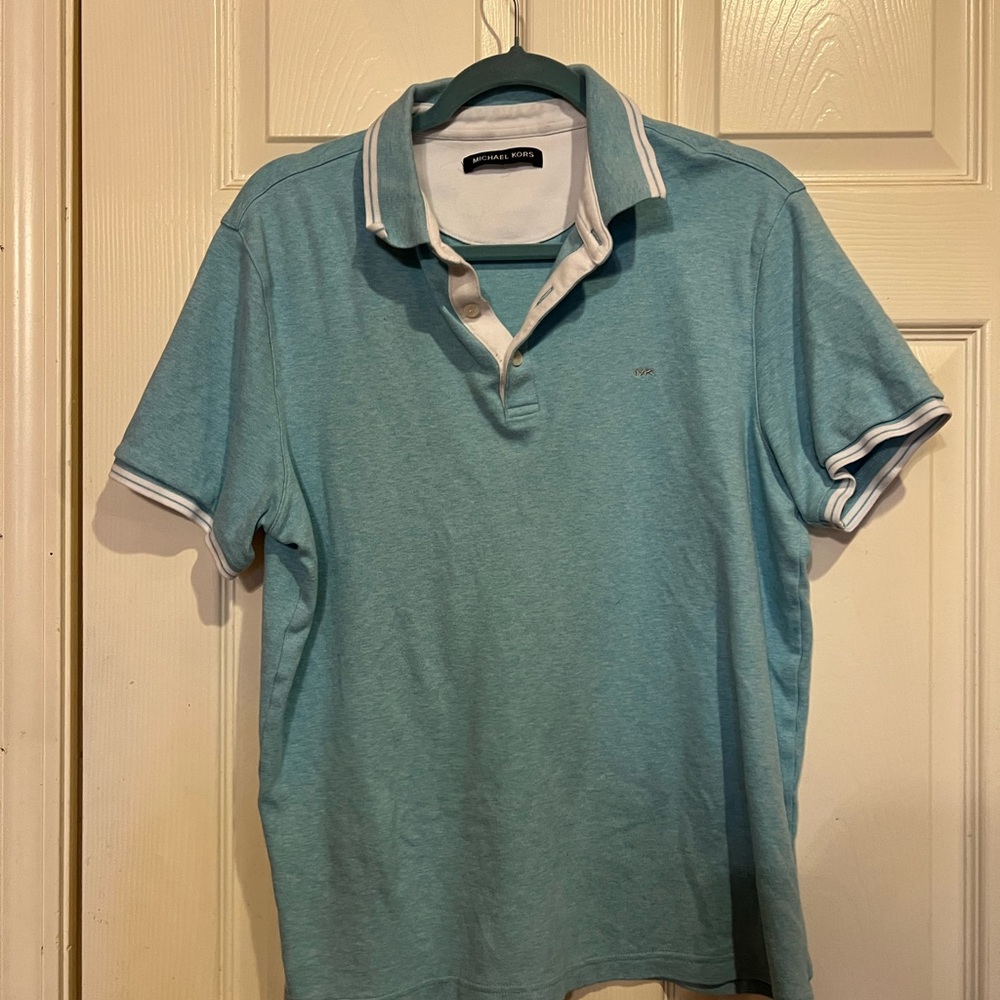 Michael Kors Teal Polo Shirt for Men